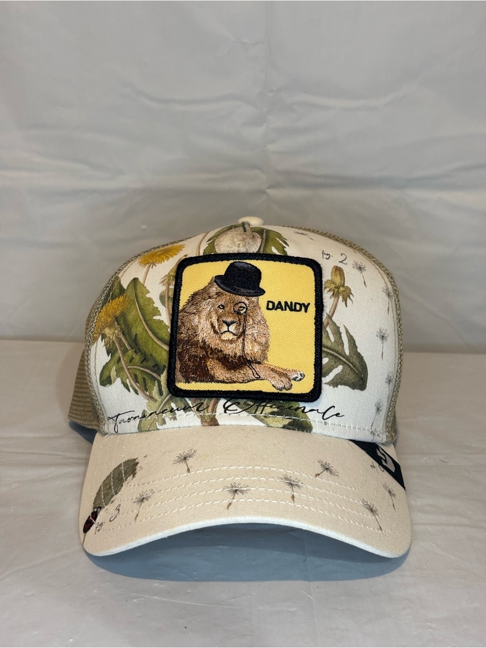 RARE Goorin Bros The Farm Dandy Lion Castra Botanica Trucker Hat Snapback Cap